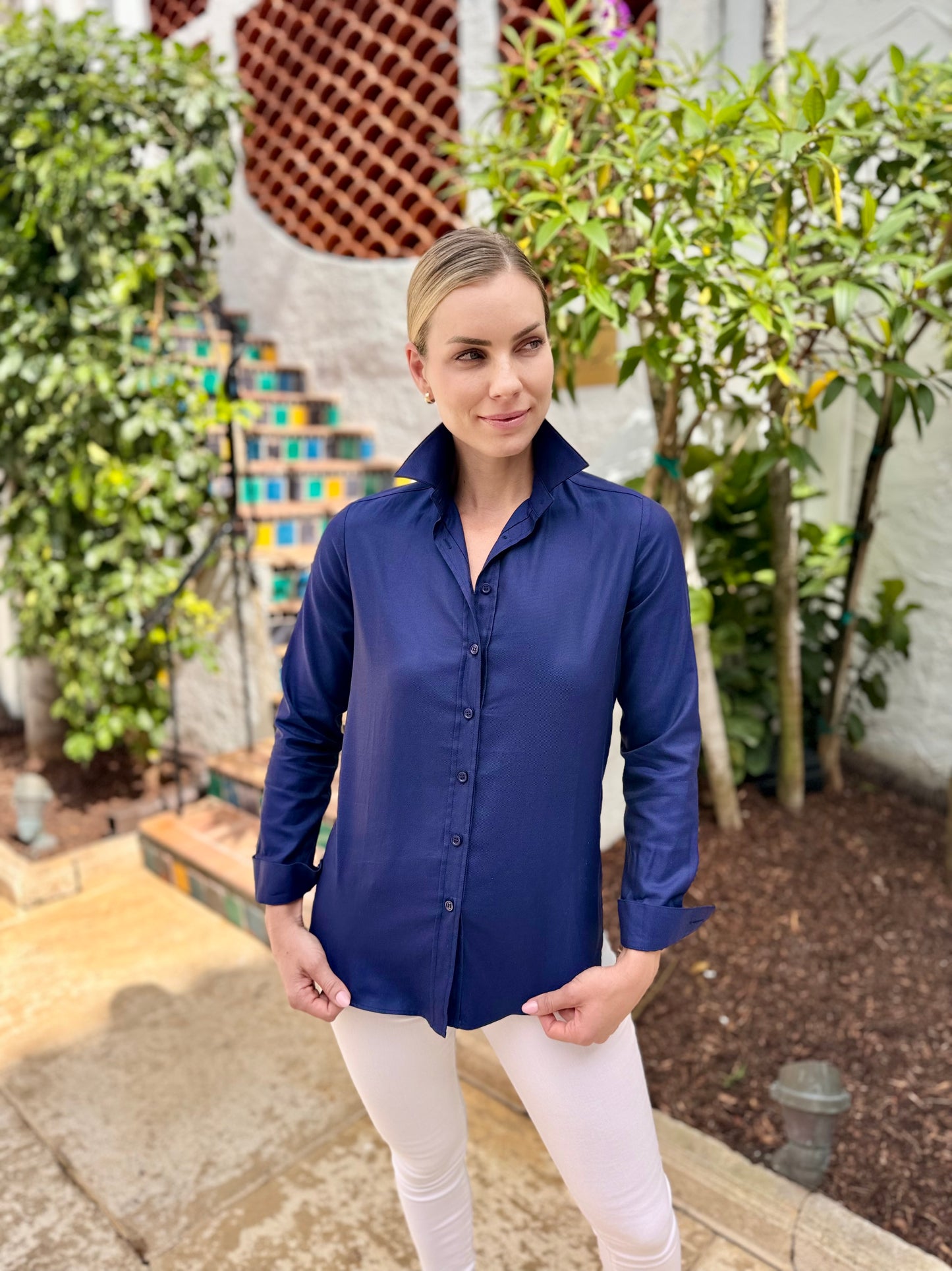 Navy Ultra Premium Cotton Shirt