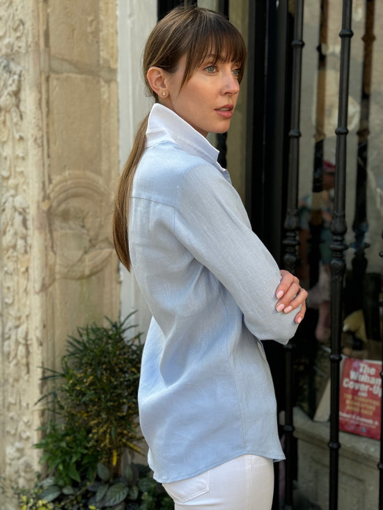 Blue/White Linen Shirt