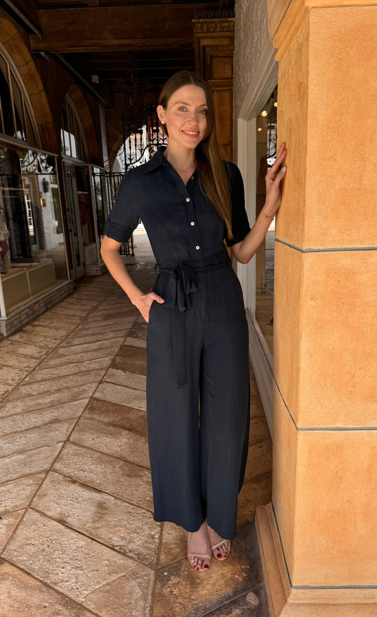 Navy Jumpsuit w/belt