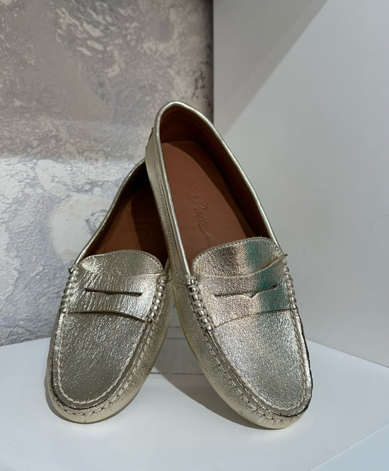 Gold Loafers