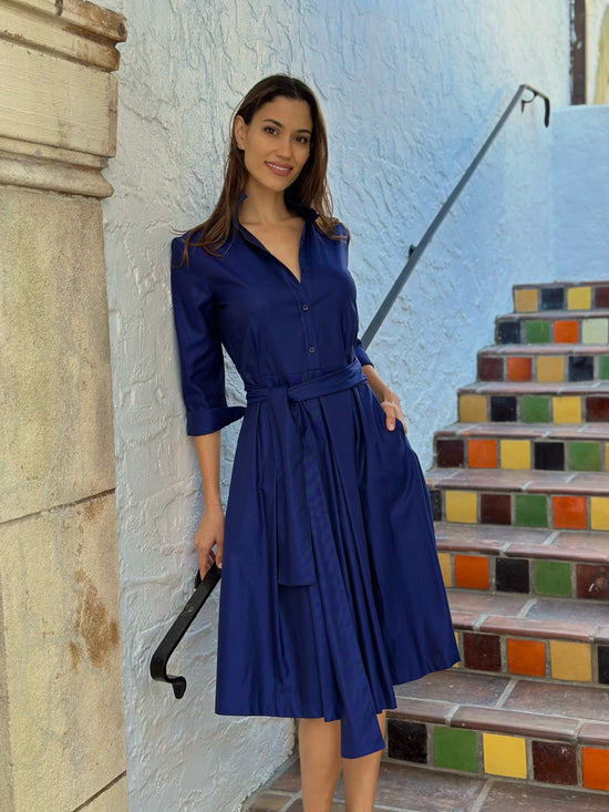 Navy Mid Length Shirt Dress XL Navy Mid Length Shirt Dress XL