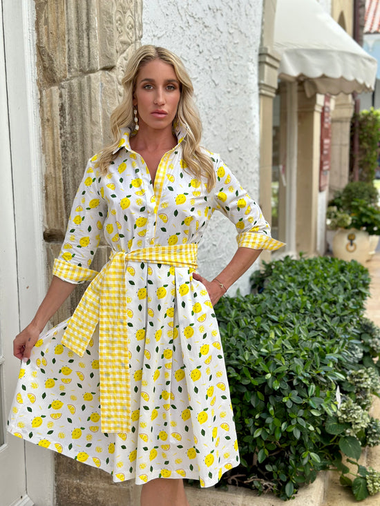 Lemon Design Mid Length Dress