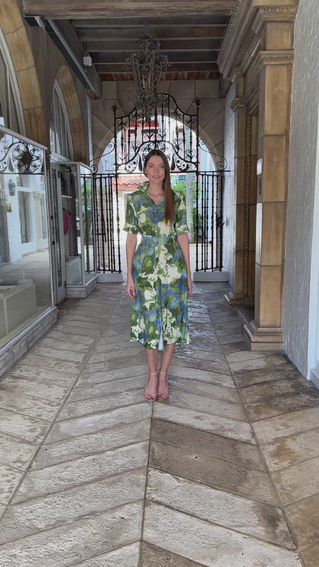 Load and play video in Gallery viewer, Flora Sonata Dress (Green)
