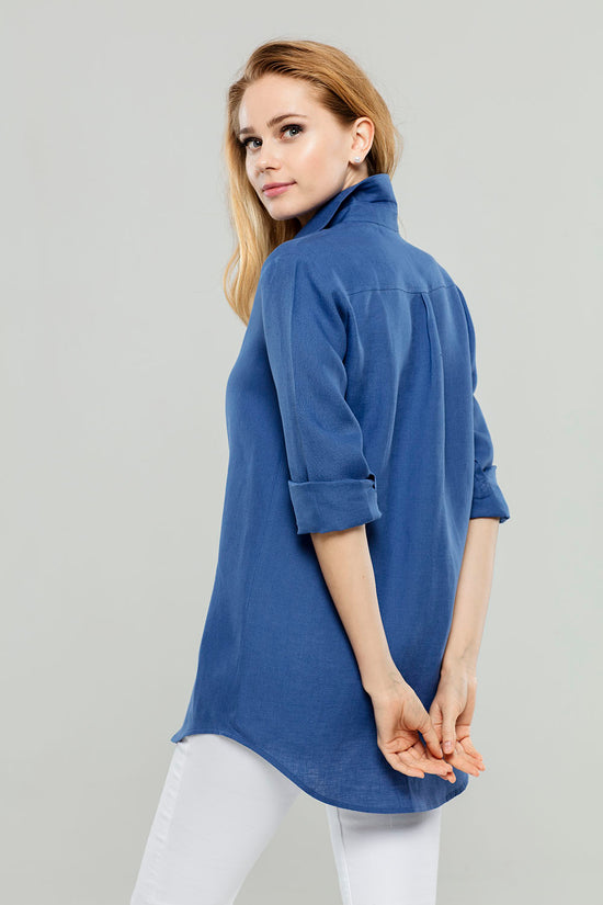 Royal Blue Linen Tunic